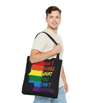 pride tote bag, LGBT awareness bag, large