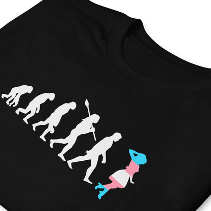 MTF transgender shirt, funny evolution theory, zoom