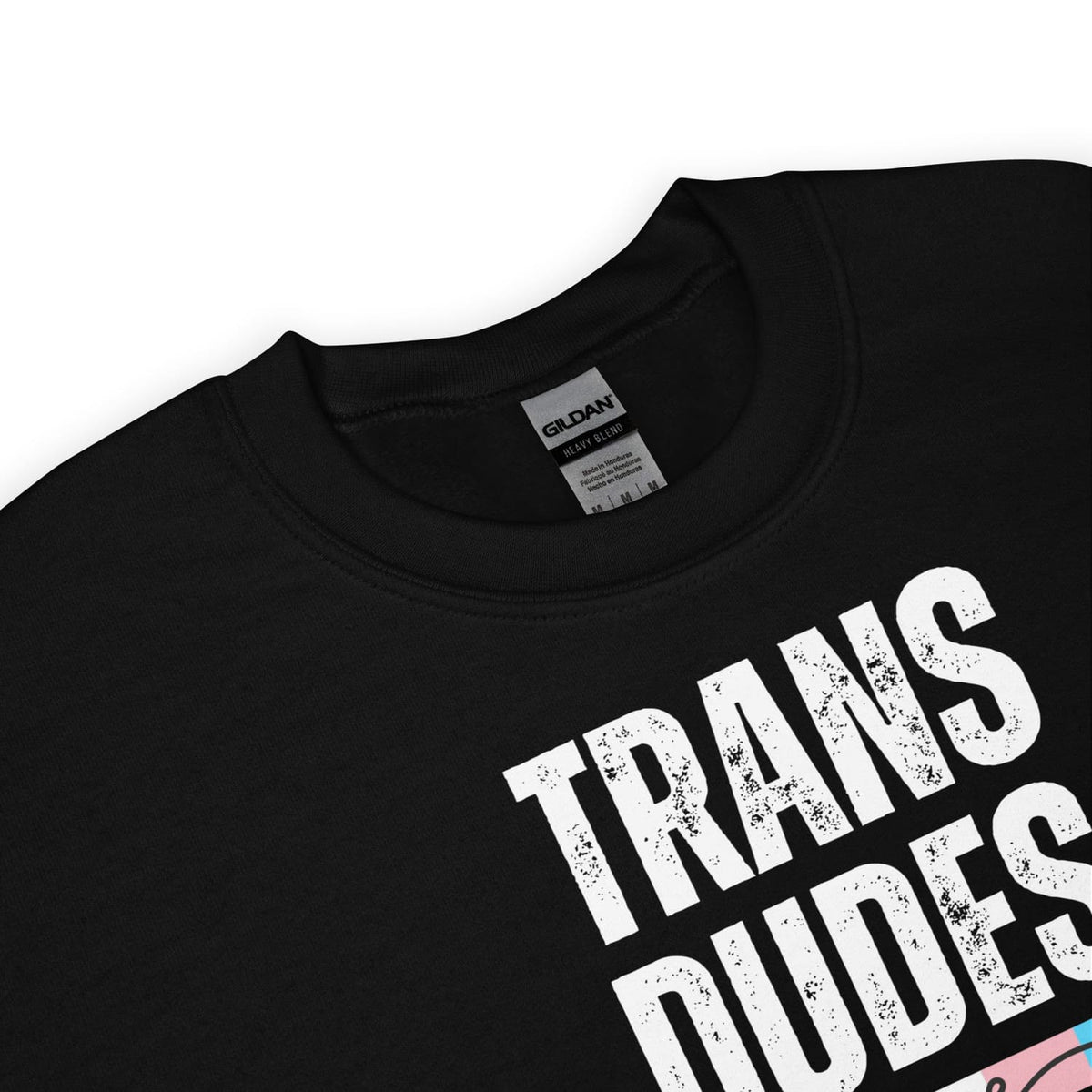 Black transgender sweatshirt on a white background