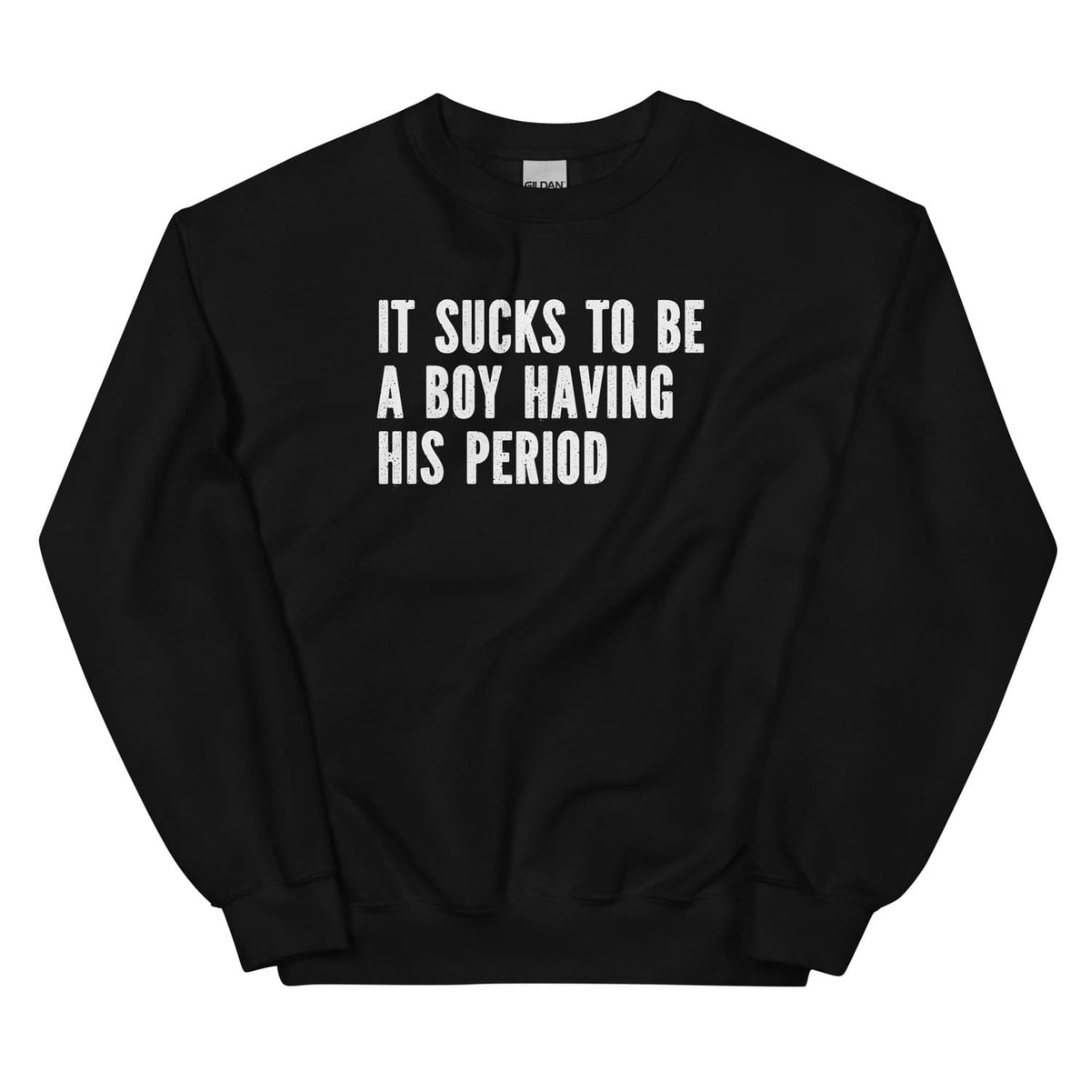 FTM transgender sweatshirt with white text on a white background
