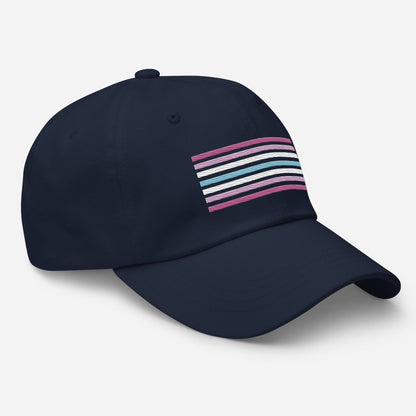 femboy hat, femboi pride flag embroidered cap, right