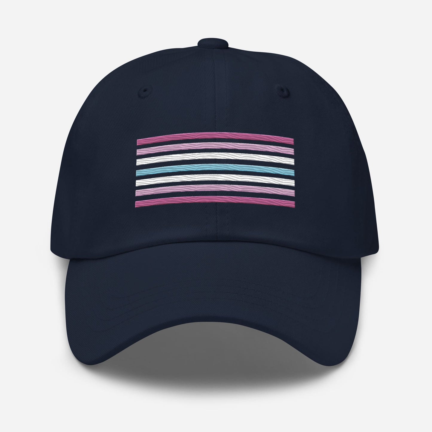 femboy hat, femboi pride flag embroidered cap, navy