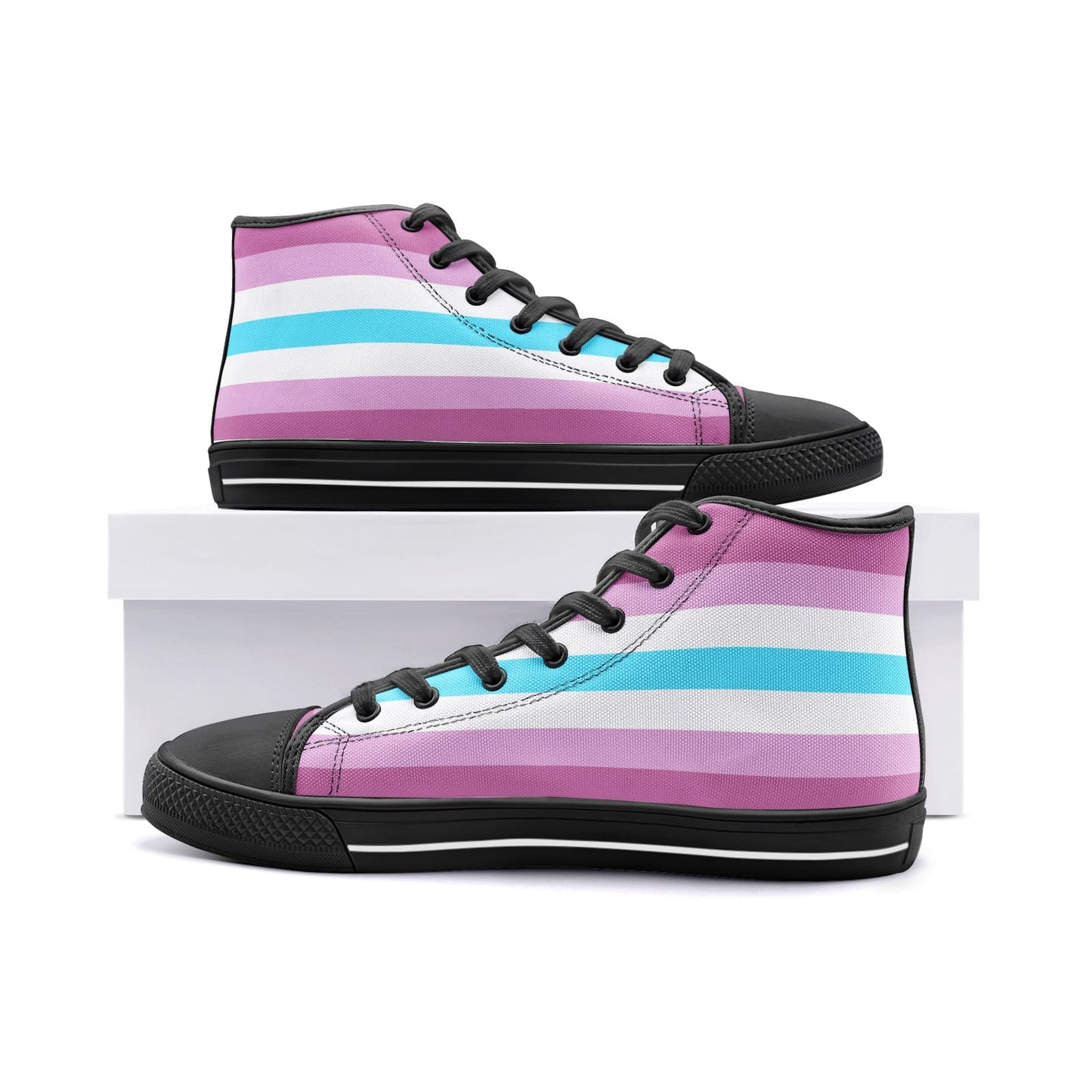 femboy shoes, femboi pride flag sneakers, black