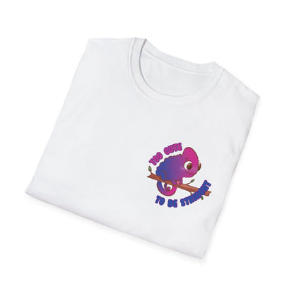 Bisexual t-shirt cute chameleon pocket design