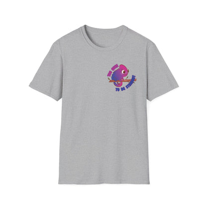 Bisexual t-shirt cute chameleon pocket design