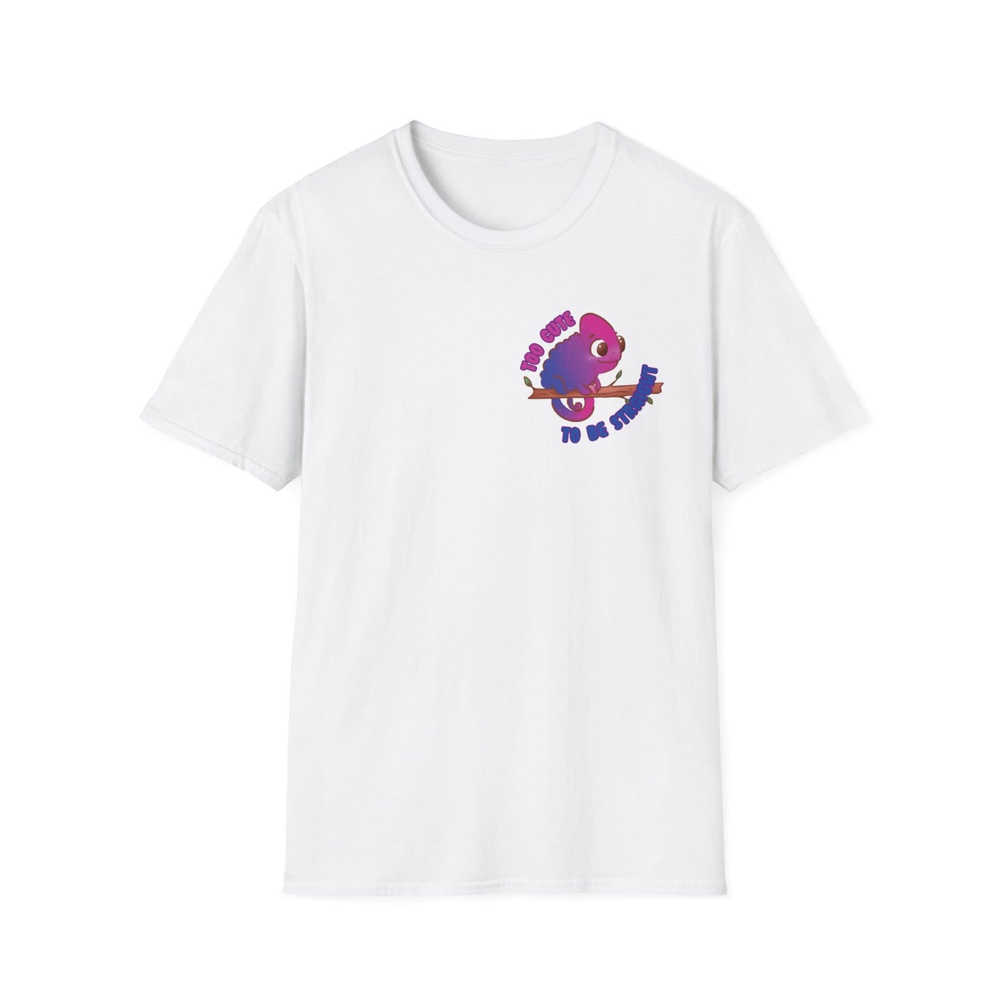 Bisexual t-shirt cute chameleon pocket design