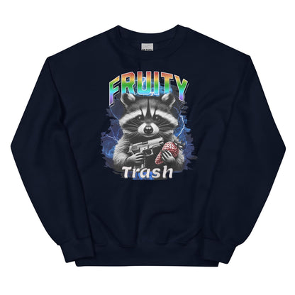 fruity lgbtq raccoon sweatshirt, navy
