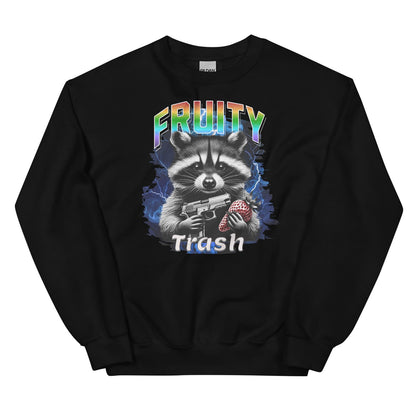 fruity lgbtq raccoon sweatshirt, black