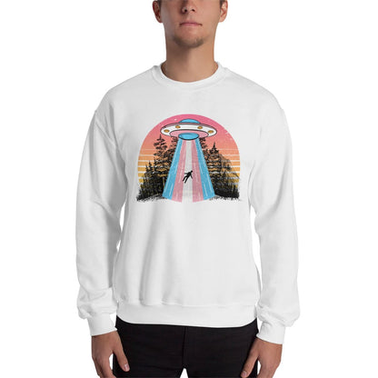 transgender sweatshirt, UFO abduction by aliens, male model