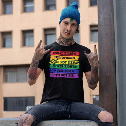 LGBT equal rights shirt, in use