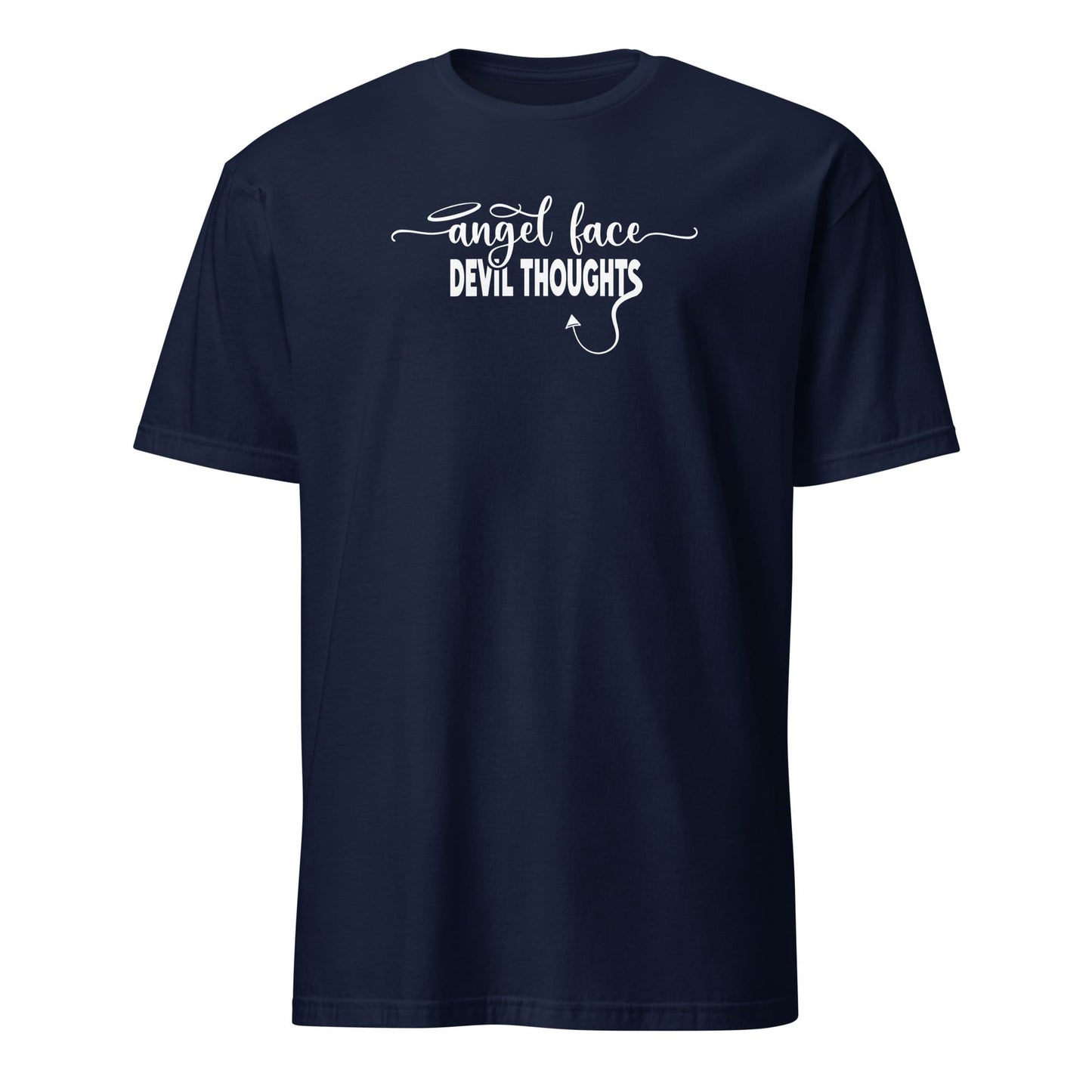Funny naughty thoughts sassy t-shirt navy