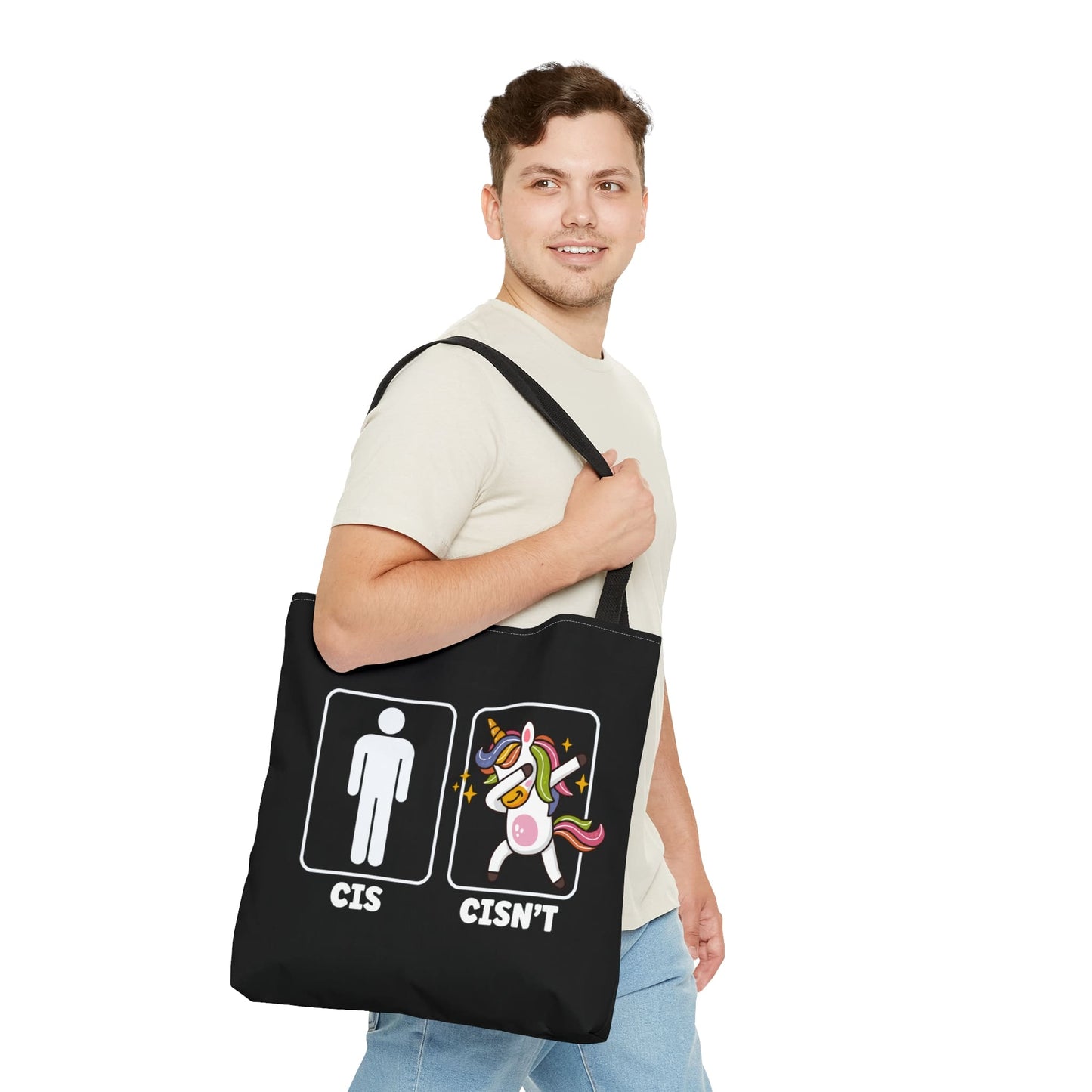 nonbinary bag, funny enby tote bag, large