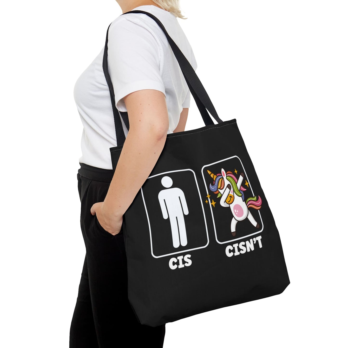 nonbinary bag, funny enby tote bag, large