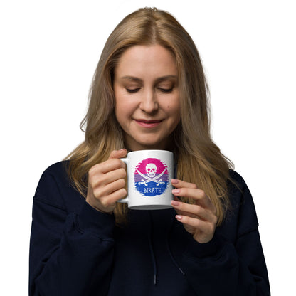 bisexual mug, funny bi pride coffee or tea cup, model