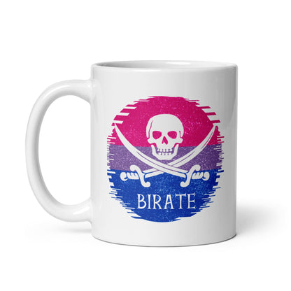 bisexual mug, funny bi pride coffee or tea cup, left