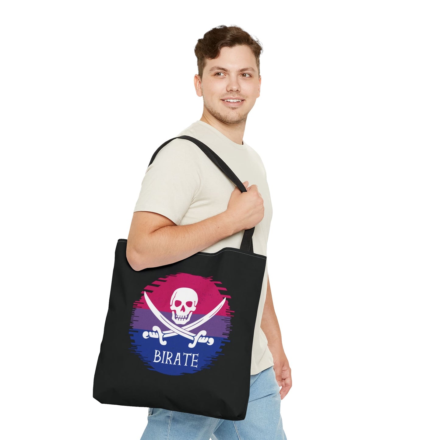 bisexual tote bag, funny bi pride bag, large