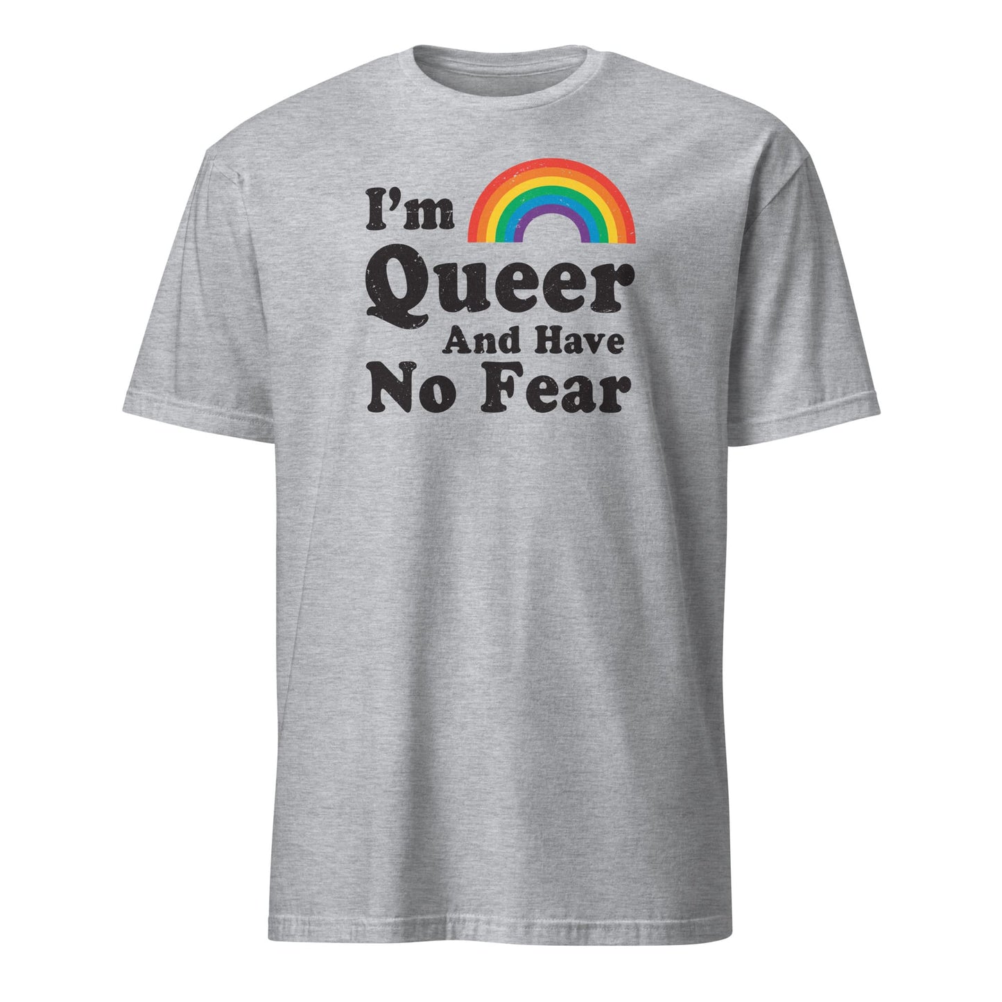 queer shirt, funny LGBTQ tee, grey