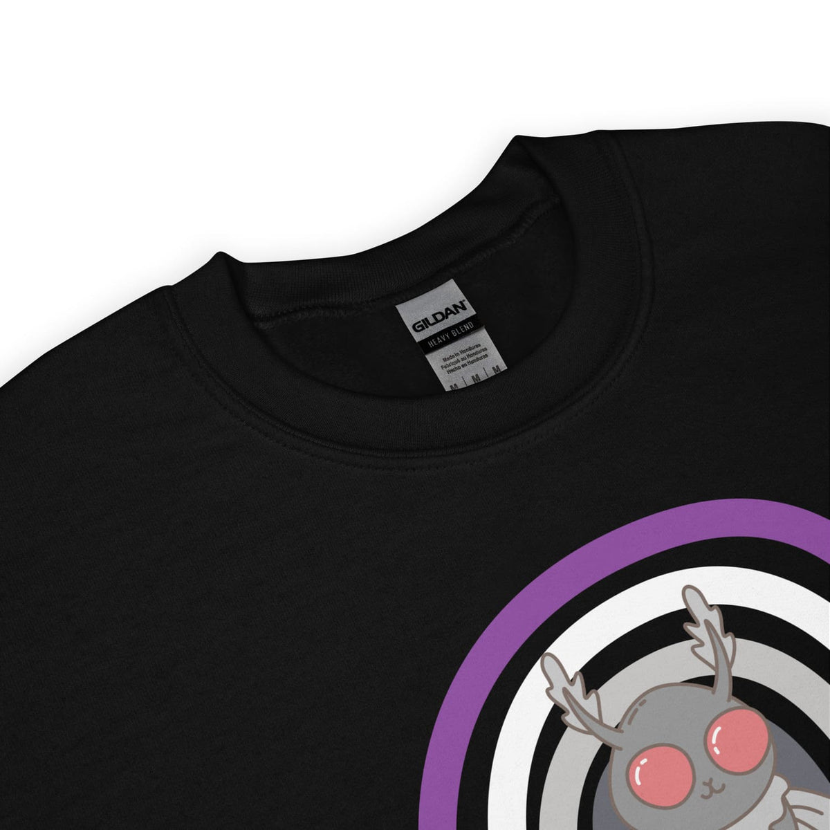 Black asexual mothman sweatshirt  