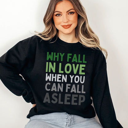 woman wearing aromantic sweater