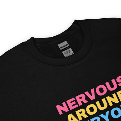 funny pansexual sweatshirt in black detail
