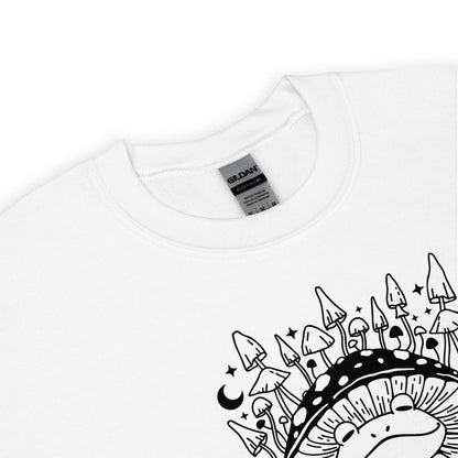Funny mental health celestial frog sweatshirt, detail 