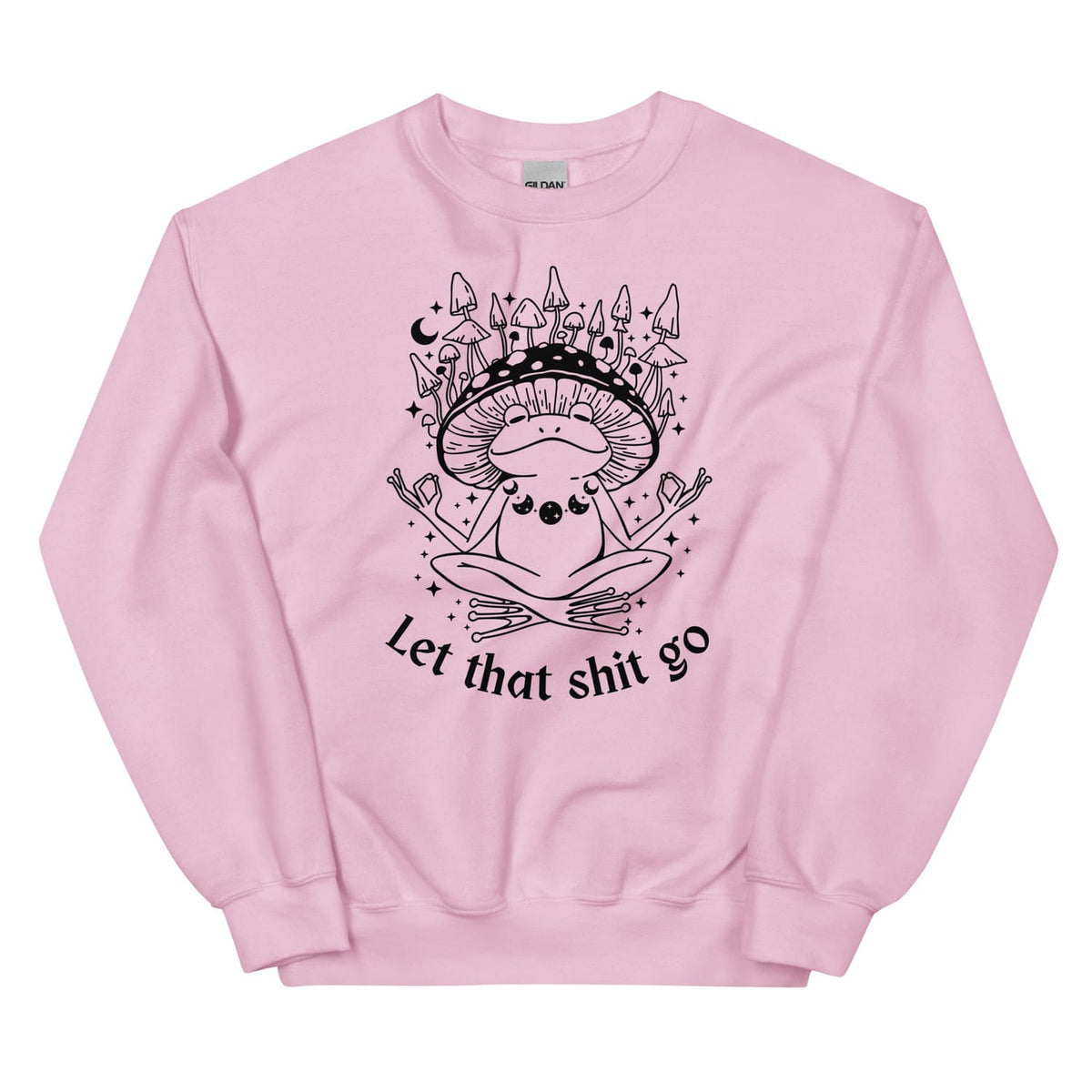 Funny mental health celestial frog sweatshirt, pink