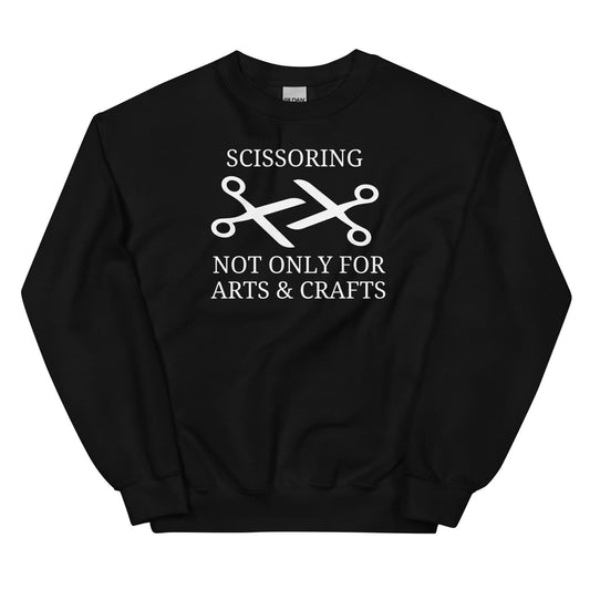 funny sapphic scissoring sweatshirt