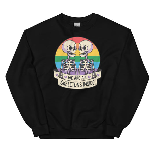 funny lgbtq skeletons sweatshirt