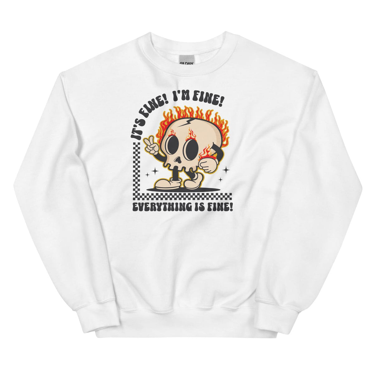 sarcastic mental health sweatshirt, white