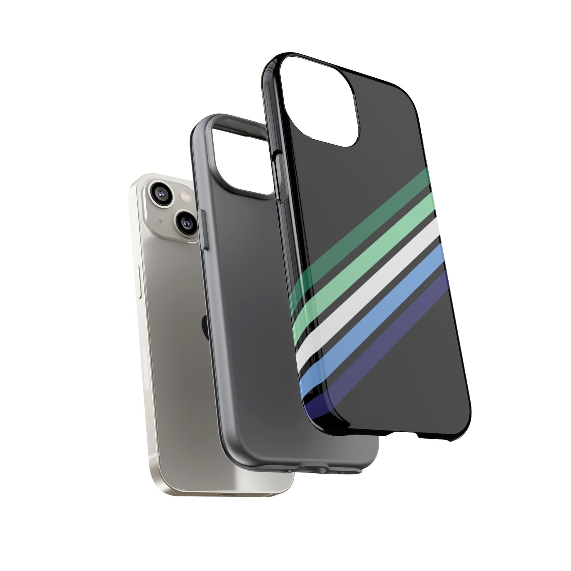 gay mlm phone case, subtle pride, layers