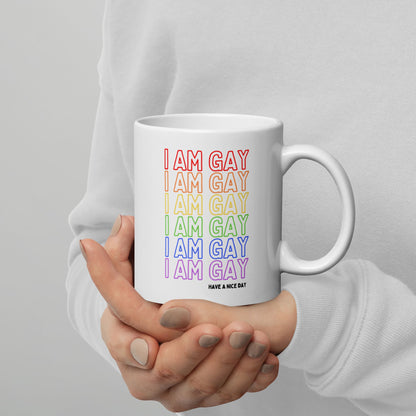 gay LGBT coffee or tea mug, zoom