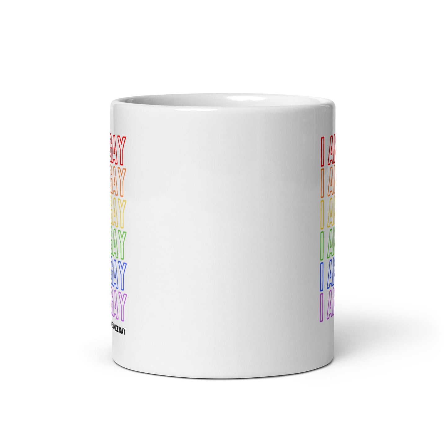 gay LGBT coffee or tea mug, middle