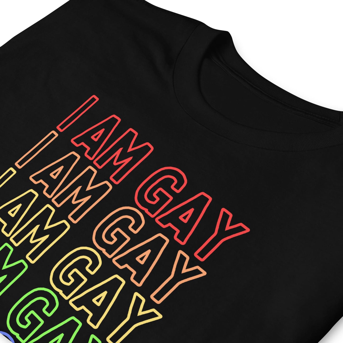 LGBT gay shirt, statement rainbow pride, zoom