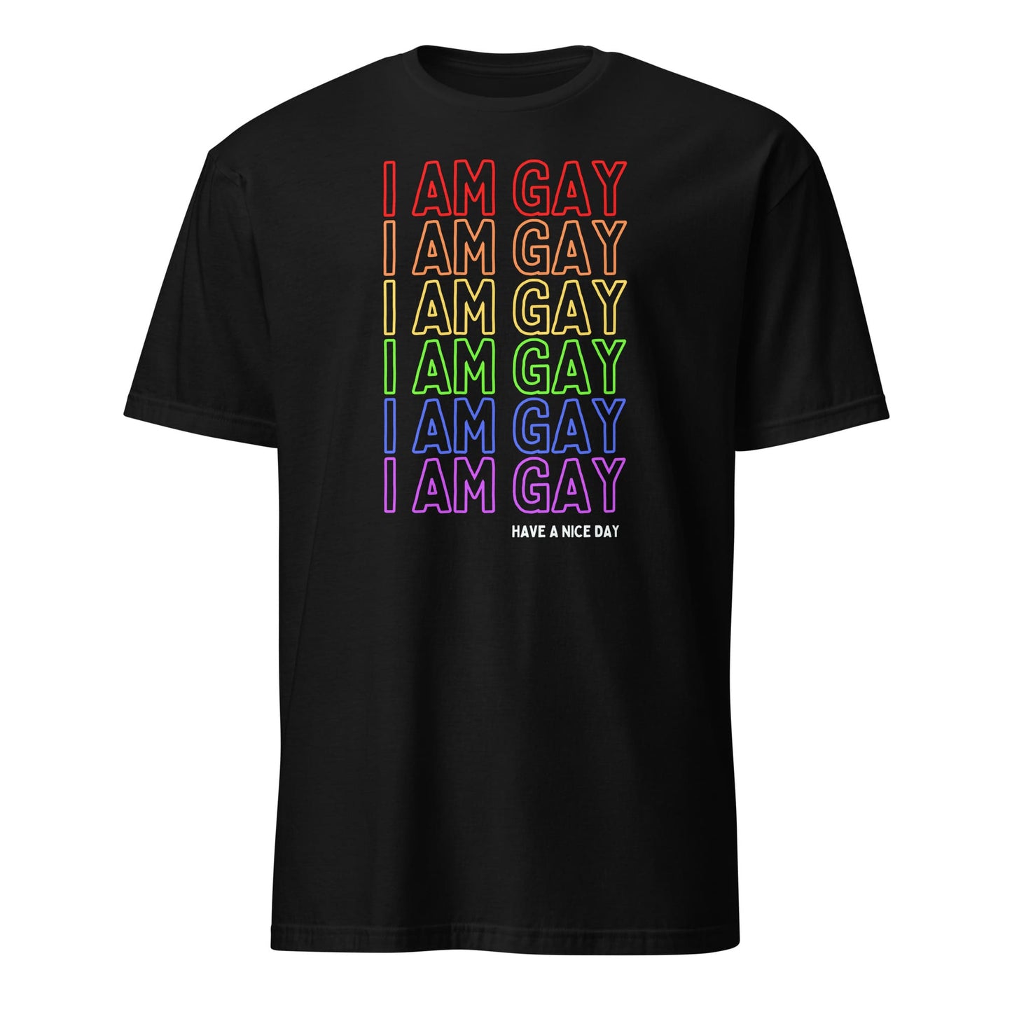 LGBT gay shirt, statement rainbow pride, hang