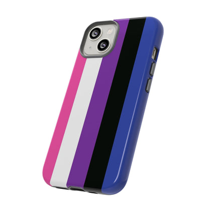 genderfluid flag phone case, side