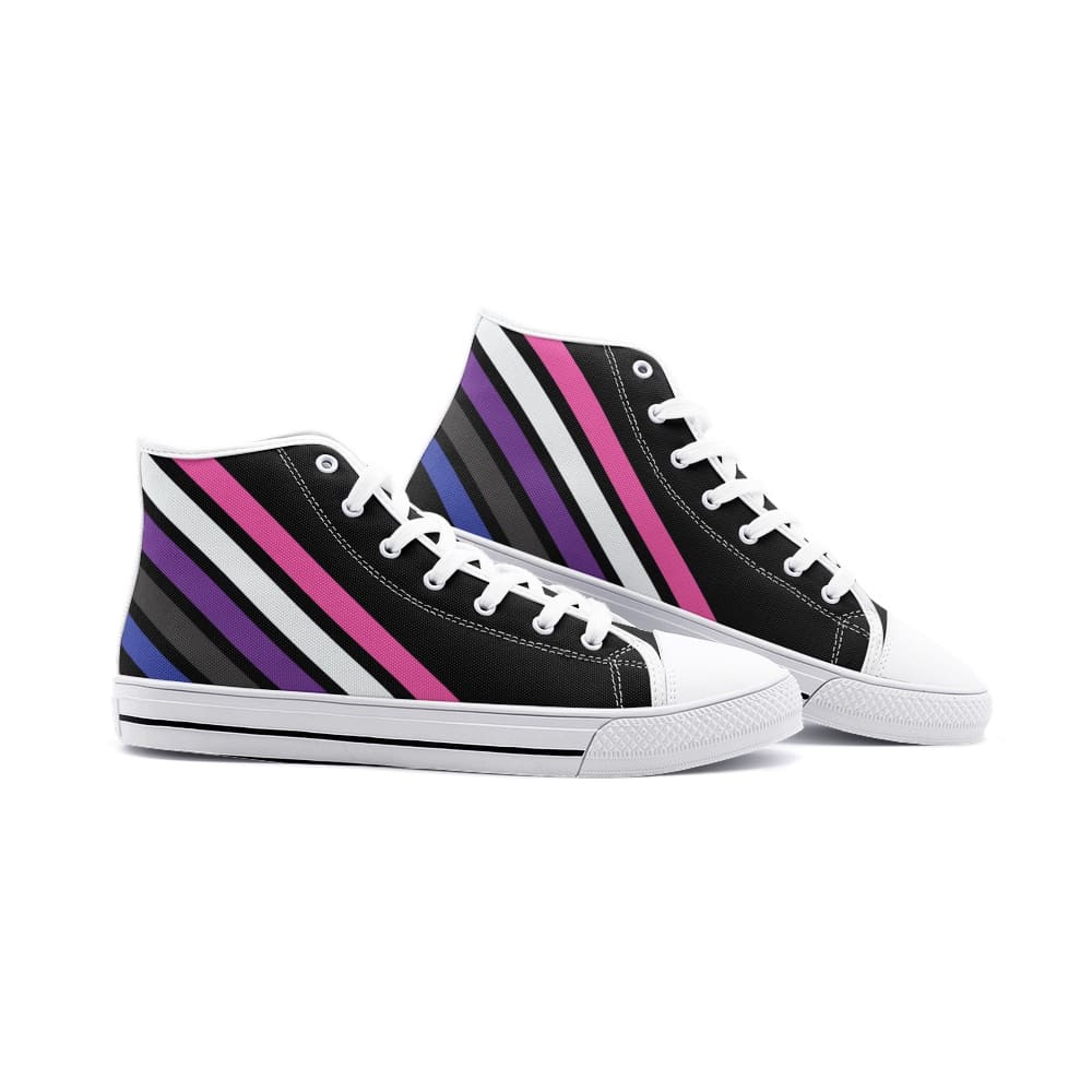 genderfluid shoes, subtle gender fluid sneakers, white