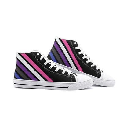 genderfluid shoes, subtle gender fluid sneakers, white