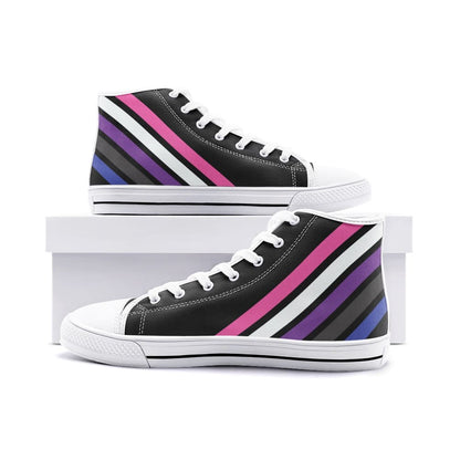 genderfluid shoes, subtle gender fluid sneakers, white