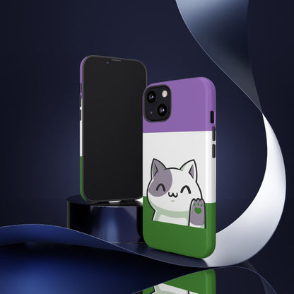 genderqueer phone case kawaii cat