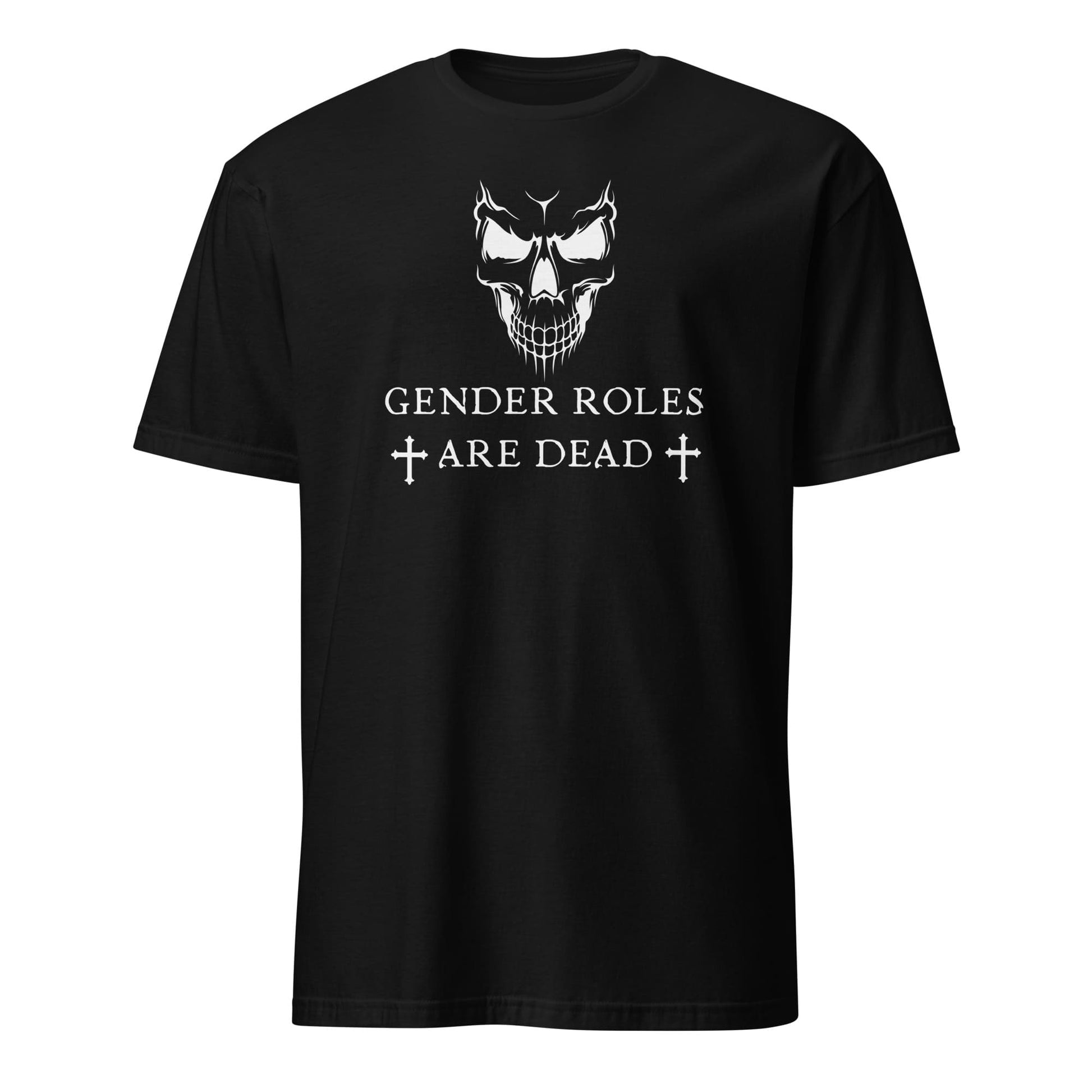 nonbinary shirt, gothic enby pride, black