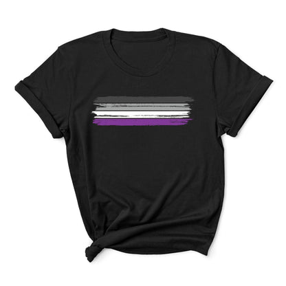 asexual shirt, grunge ace flag tee, main