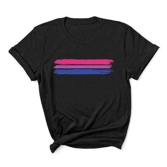 bisexual shirt, grunge bi flag tee, main