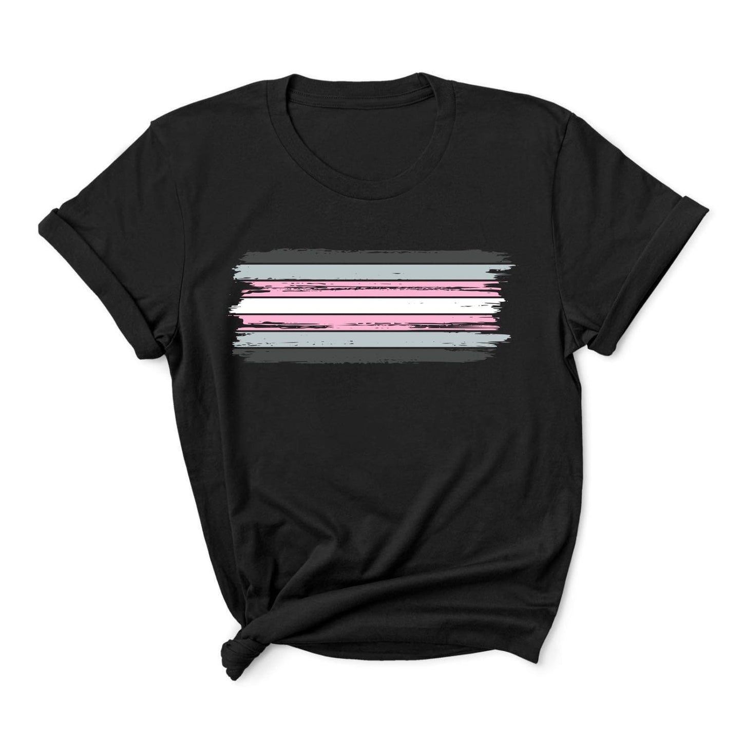 demigirl shirt, grunge demigender flag tee, main