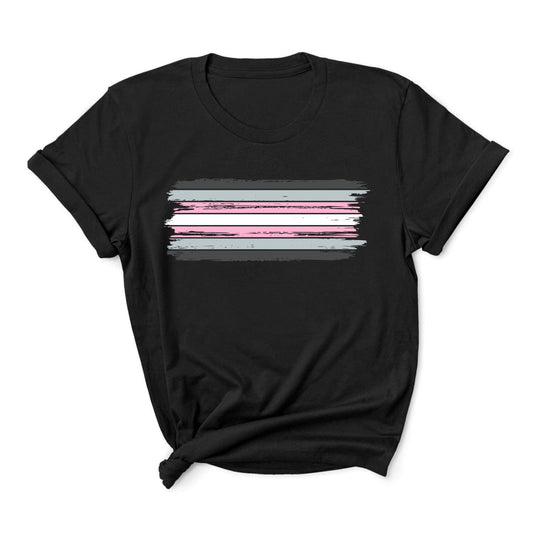 demigirl shirt, grunge demigender flag tee, main