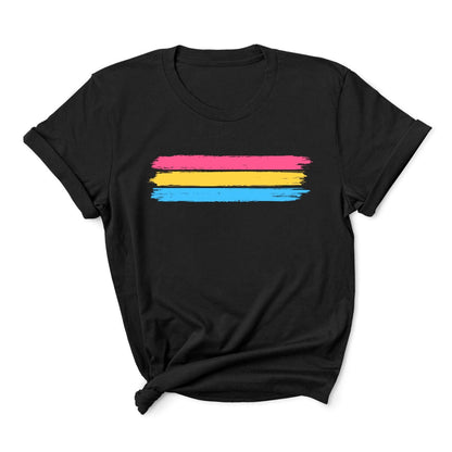 pansexual shirt, grunge pan flag tee, main