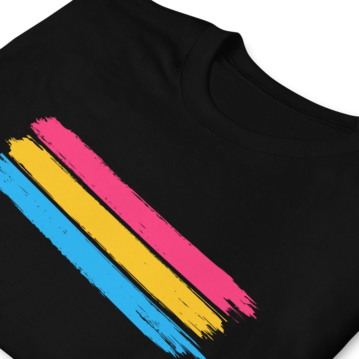 pansexual shirt, grunge pan flag tee, zoom