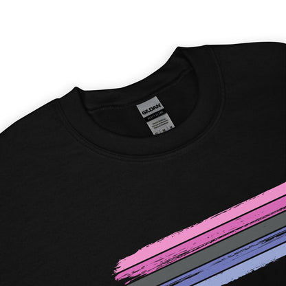 Black omnisexual flag with grunge flag on a white background
