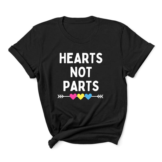 pansexual shirt, hearts not parts pan pride, main