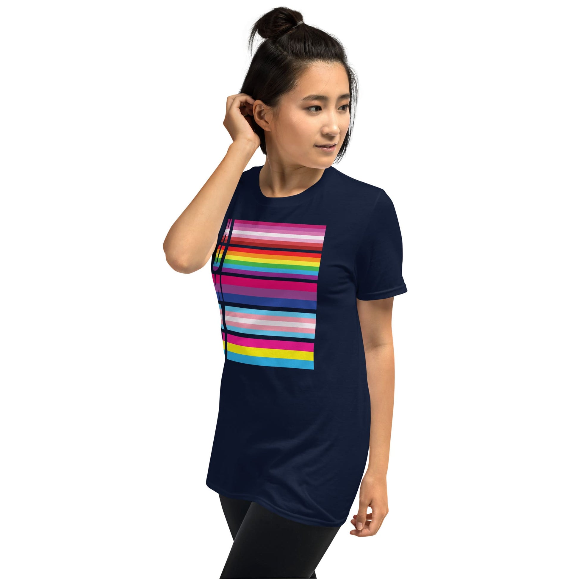 lesbian bisexual transgender pansexual pride shirt, model 2