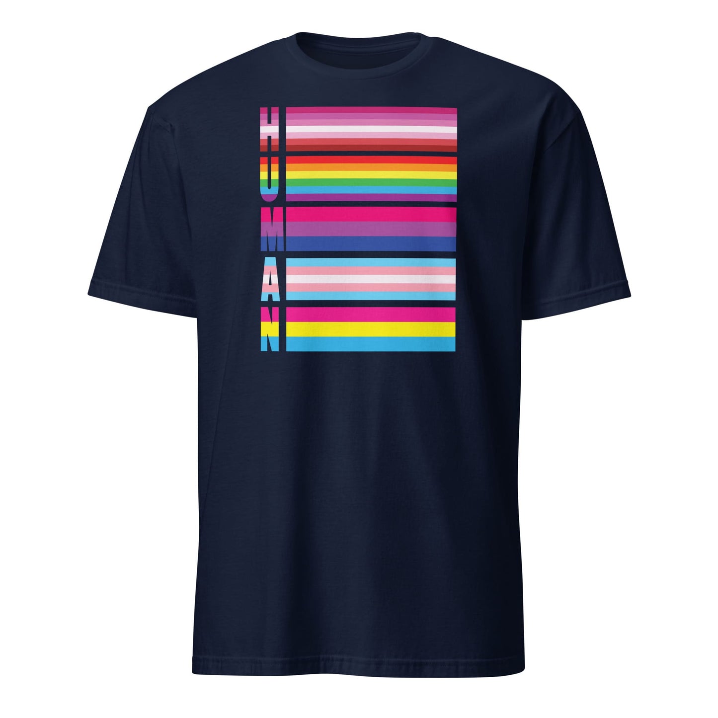 lesbian bisexual transgender pansexual pride shirt, navy